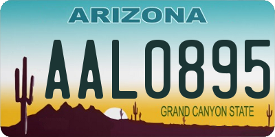 AZ license plate AAL0895