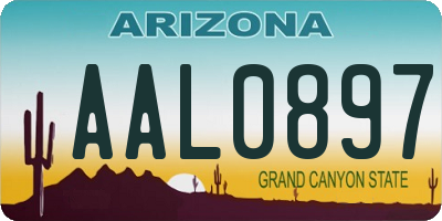 AZ license plate AAL0897