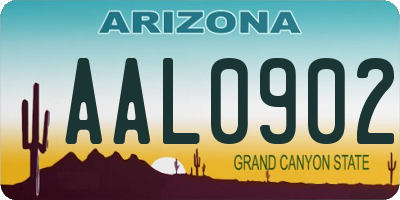 AZ license plate AAL0902