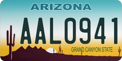 AZ license plate AAL0941