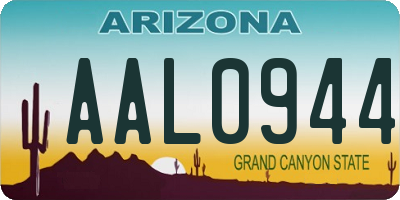 AZ license plate AAL0944