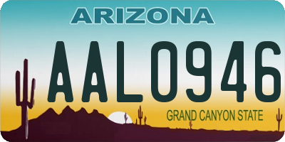 AZ license plate AAL0946