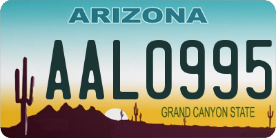 AZ license plate AAL0995