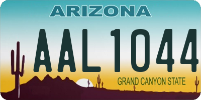 AZ license plate AAL1044