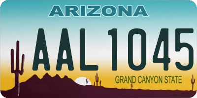 AZ license plate AAL1045