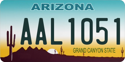 AZ license plate AAL1051