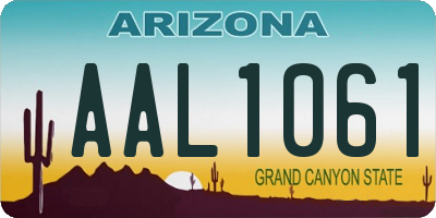 AZ license plate AAL1061