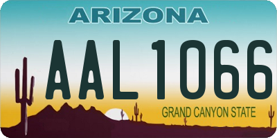 AZ license plate AAL1066