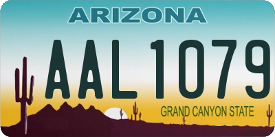 AZ license plate AAL1079