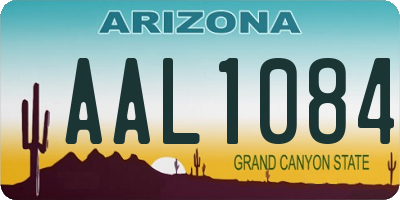 AZ license plate AAL1084