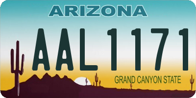 AZ license plate AAL1171