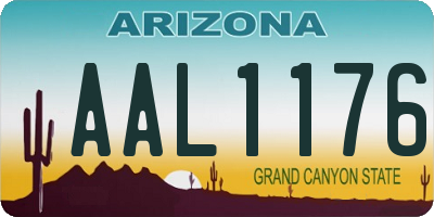 AZ license plate AAL1176