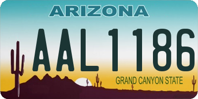 AZ license plate AAL1186