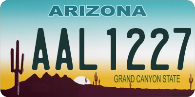 AZ license plate AAL1227