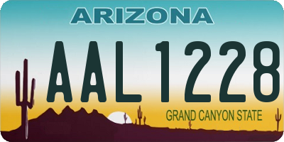 AZ license plate AAL1228