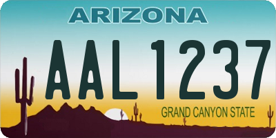 AZ license plate AAL1237