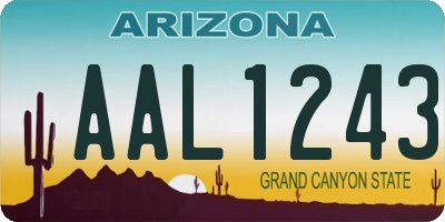 AZ license plate AAL1243