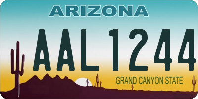AZ license plate AAL1244