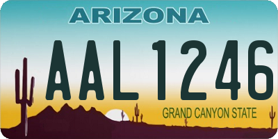 AZ license plate AAL1246