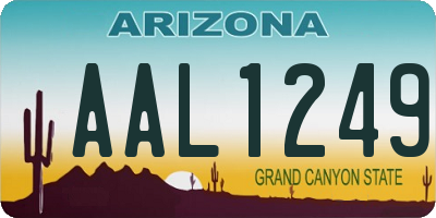 AZ license plate AAL1249