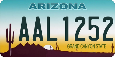 AZ license plate AAL1252