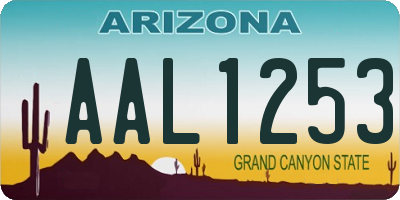 AZ license plate AAL1253