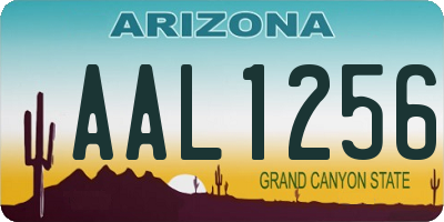 AZ license plate AAL1256