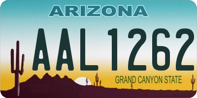 AZ license plate AAL1262