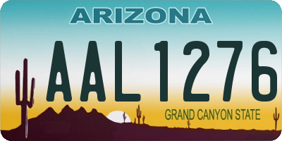 AZ license plate AAL1276