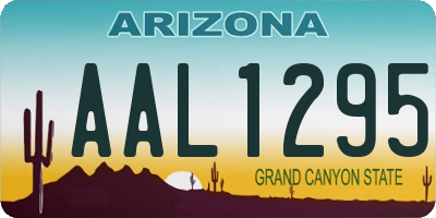 AZ license plate AAL1295