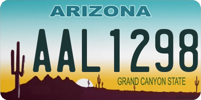 AZ license plate AAL1298