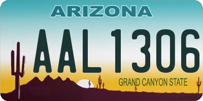 AZ license plate AAL1306