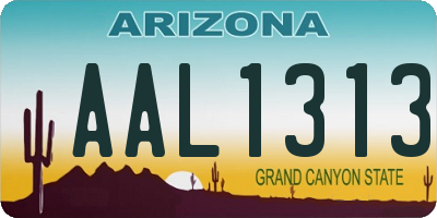 AZ license plate AAL1313