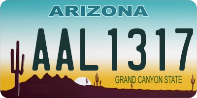 AZ license plate AAL1317