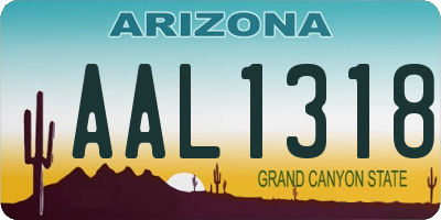 AZ license plate AAL1318