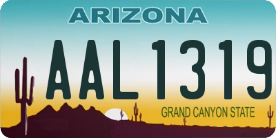 AZ license plate AAL1319