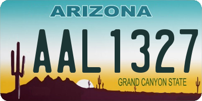 AZ license plate AAL1327