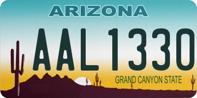 AZ license plate AAL1330