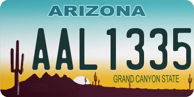 AZ license plate AAL1335
