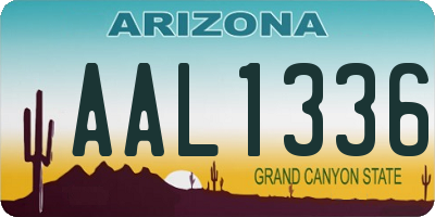 AZ license plate AAL1336