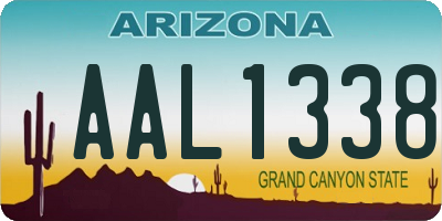 AZ license plate AAL1338
