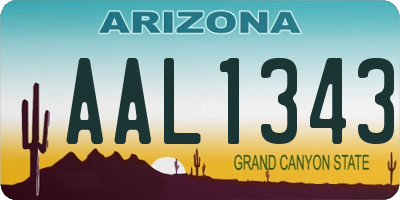 AZ license plate AAL1343