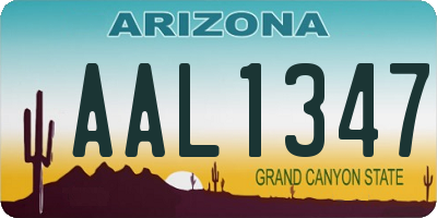 AZ license plate AAL1347