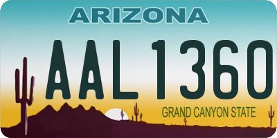 AZ license plate AAL1360