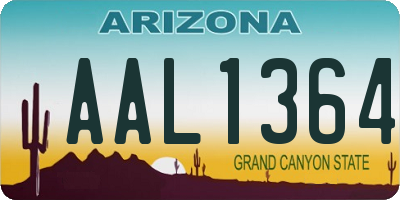 AZ license plate AAL1364