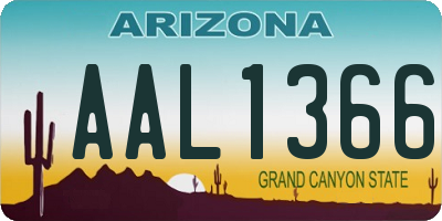 AZ license plate AAL1366