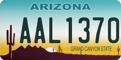 AZ license plate AAL1370