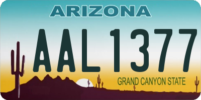 AZ license plate AAL1377