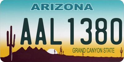 AZ license plate AAL1380