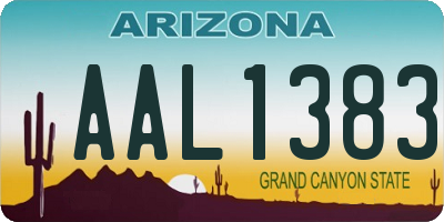 AZ license plate AAL1383